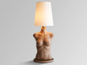 EVA - Indirect light leather covered table lamp _ Casa Covre